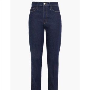 FRAME Le Sylvie high-rise straight-leg jeans in dark denim
